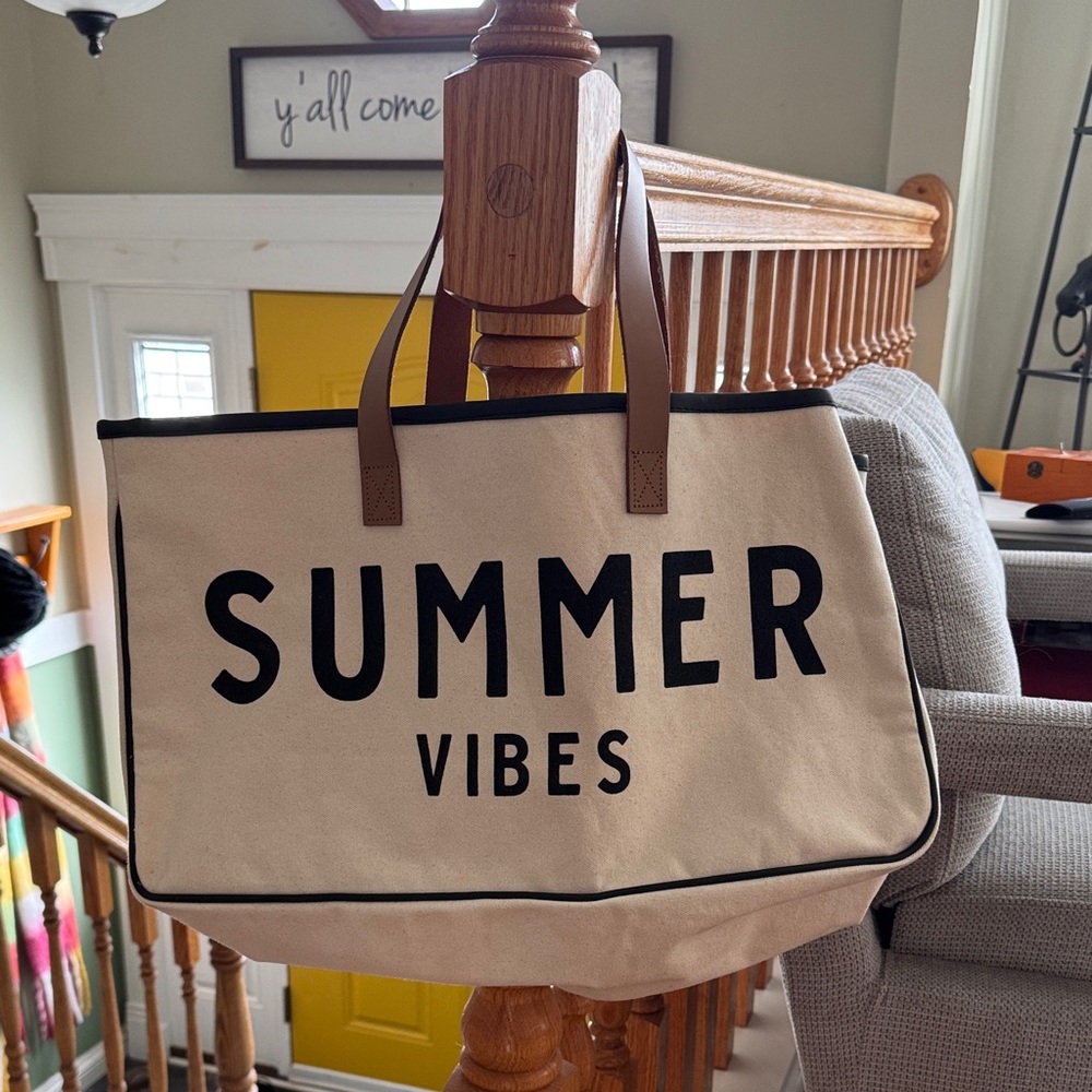 Summer Vibes Canvas Tote Bag